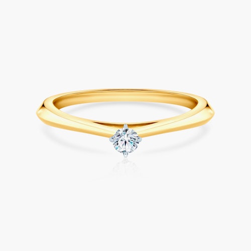 Pierścionek zaręczynowy The Light: dwukolorowe złoto, z diamentem